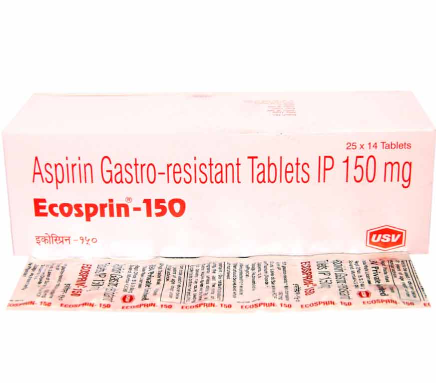 Buy Ecosprin online | Aspirin 150mg Uses, Side effects, Price