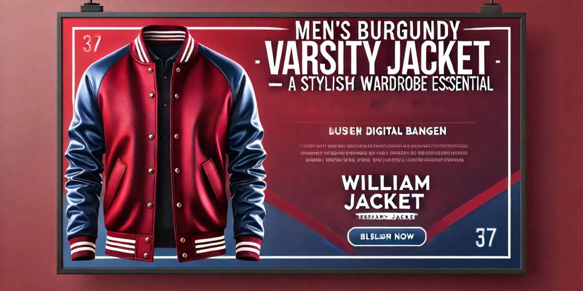 Men's Burgundy Varsity Jacket – A Stylish Wardrobe Essential